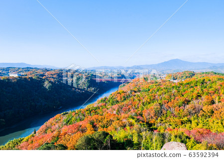 Scenery of Naegi Castle Ruins (View of Kasagi Yakura from Enakyo and Mt. Kasagi) Scenery of Naegi Castle Ruins (View of Kasagi Yakura from Enakyo and Mt. Kasagi) 63592394