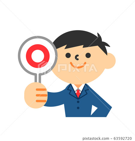 Student boy uniform round correct answer success - Stock Illustration ...