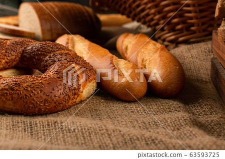 French baguette with turkish bagels 63593725