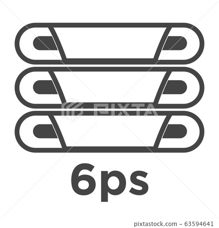 6 PS isolated icon, polystyrene product, plastic recycling 6 PS isolated icon, polystyrene product, plastic recycling 63594641