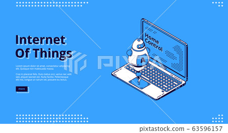 Internet of things isometric web banner, iot. 63596157