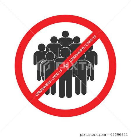 No crowd, Social Distancing sign for quarantine No crowd, Social Distancing sign for quarantine 63596821