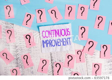 Handwriting text writing Continuous Improvement 63597178