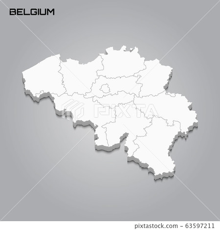 3d map with borders of regions 63597211