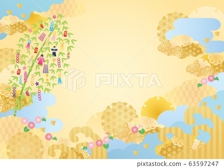 Background material-Tanabata Japanese pattern 2 63597247