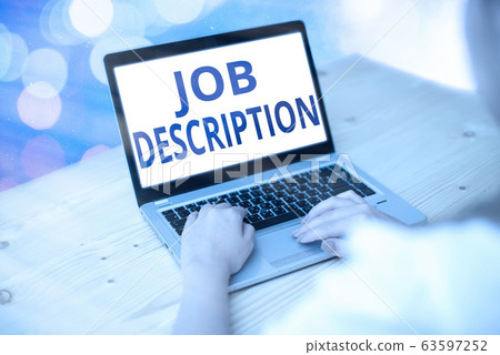 Word writing text Job Description. Business 63597252