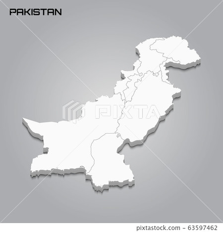 3d map with borders of regions 63597462