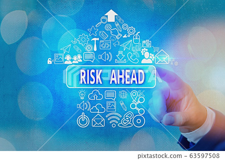Handwriting text writing Risk Ahead. Concept 63597508