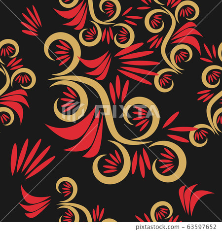 Abstract seamless colourful pattern exotic shapes Abstract seamless colourful pattern exotic shapes 63597652