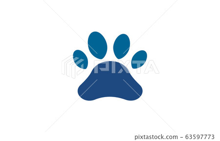 Paw print vector icon flat style graphical symbol. Paw print vector icon flat style graphical symbol. 63597773