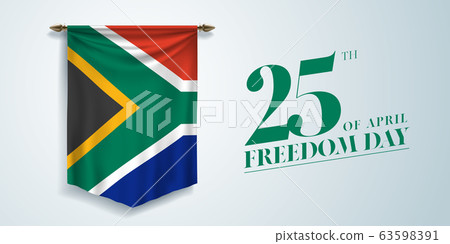 South Africa freedom day greeting card, banner, vector illustration 63598391