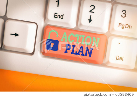 Conceptual hand writing showing Action Plan 63598409