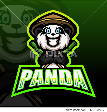 Panda mascot esport logo design	 63598517