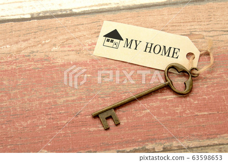 Key with My Home tag Key with My Home tag 63598653
