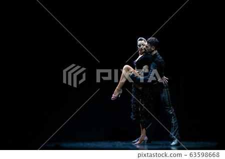 ballroom couple dancing isolated on black background 63598668