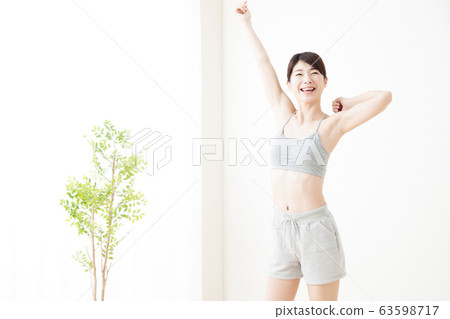 婦女飲食健身健身運動鍛煉 63598717