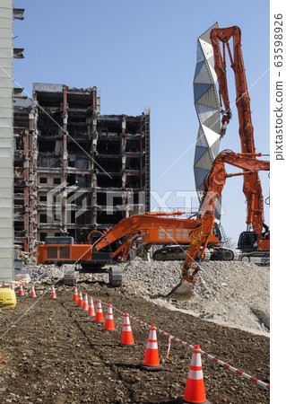 Building demolition site Building demolition site 63598926