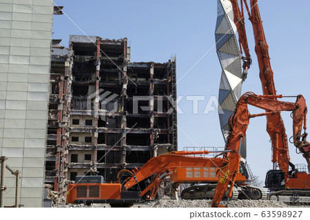 Building demolition site Building demolition site 63598927