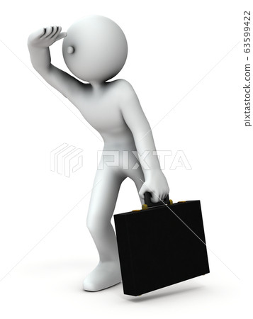 展望未來的3D渲染的商人 63599422