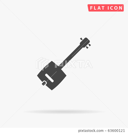 Samisen flat vector icon Samisen flat vector icon 63600121