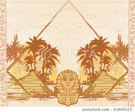 abstract grunge frame - Great Sphinx of Giza abstract grunge frame - Great Sphinx of Giza 63600325