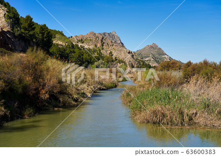 River rio seguro in Abaran in valley ricote, 63600383
