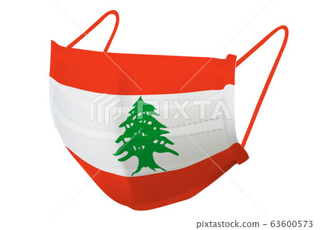 Lebanon mask flag icon 63600573
