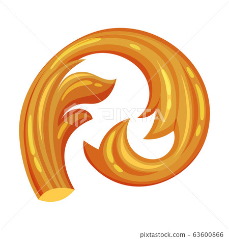 Golden Decorative Monogram or Scroll Isolated on White Background Vector Illustration Golden Decorative Monogram or Scroll Isolated on White Background Vector Illustration 63600866