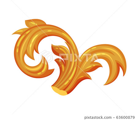 Golden Vintage Monogram with Fancy Scrolls Vector Illustration Golden Vintage Monogram with Fancy Scrolls Vector Illustration 63600879