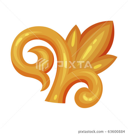 Golden Vintage Monogram with Fancy Scrolls Vector Illustration Golden Vintage Monogram with Fancy Scrolls Vector Illustration 63600884