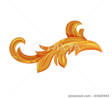 Golden Vintage Monogram with Fancy Scrolls Vector Illustration Golden Vintage Monogram with Fancy Scrolls Vector Illustration 63600943