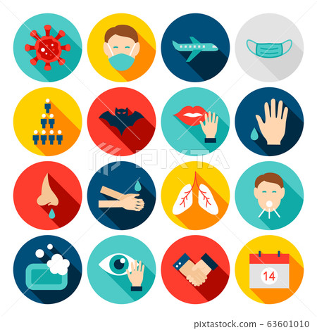 Coronavirus Prevention Flat Icons Coronavirus Prevention Flat Icons 63601010