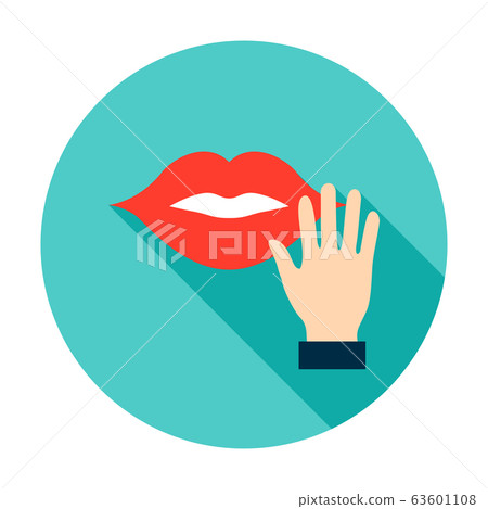 Touch Mouth Circle Icon Touch Mouth Circle Icon 63601108