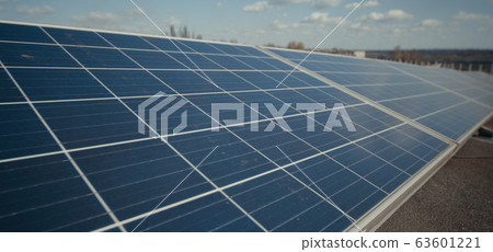 Solar panels on flat roof 63601221