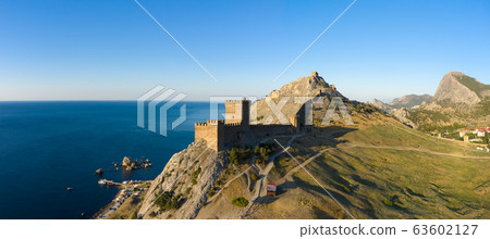 Aerial view of Genoese fortress in Sudak Aerial view of Genoese fortress in Sudak 63602127