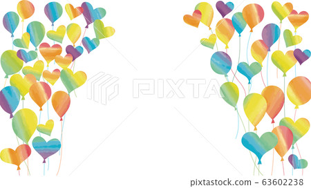 水彩風格彩虹氣球 63602238