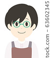Apron, person, bust up, glasses 63602345