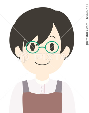 Apron, person, bust up, glasses 63602345