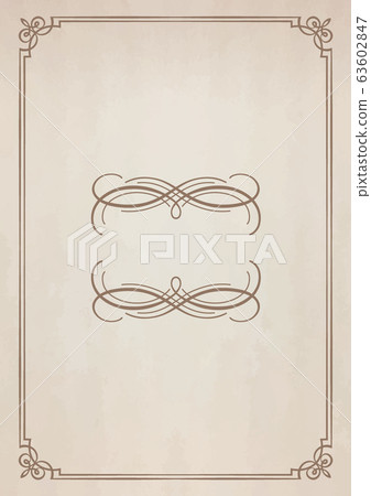 Retro notebook style frame and old paper texture 63602847