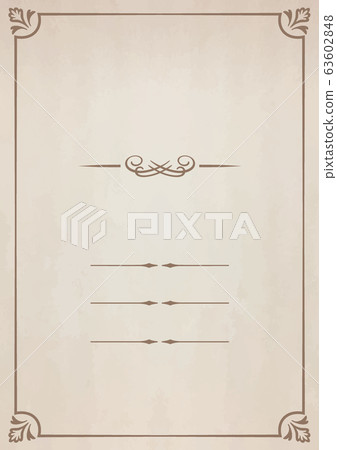 Retro notebook style frame and old paper texture 63602848