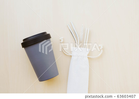 Reusable plastic free and eco friendly utensils. 63603407