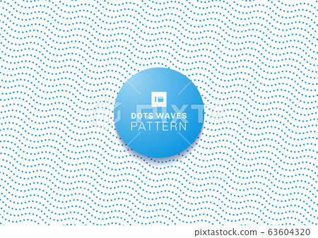Abstract blue dots waves pattern on white 63604320