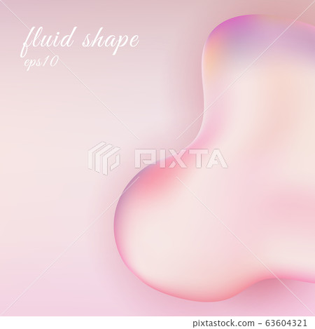 Abstract trendy pink fluid gradient shape 63604321