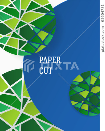 Abstract background in paper style. Poster with 63604781