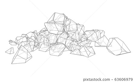A bunch of stones. Vector illustration A bunch of stones. Vector illustration 63606979