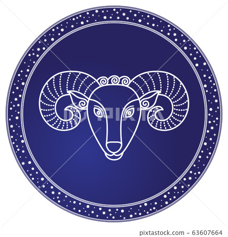 Aries Astrology Element for Horoscope Zodiac Sign - Stock Illustration ...