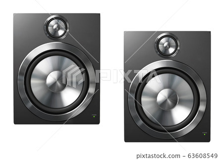 Speakers isolated on a white Speakers isolated on a white 63608549