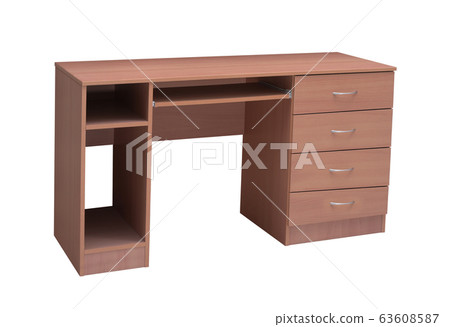 Wooden table on white Wooden table on white 63608587