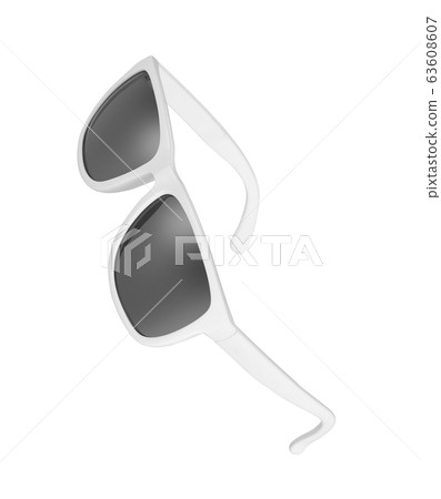 White sunglasses isolated on white White sunglasses isolated on white 63608607