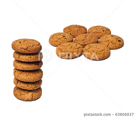 close-up image of chocolate chips cookies close-up image of chocolate chips cookies 63608837